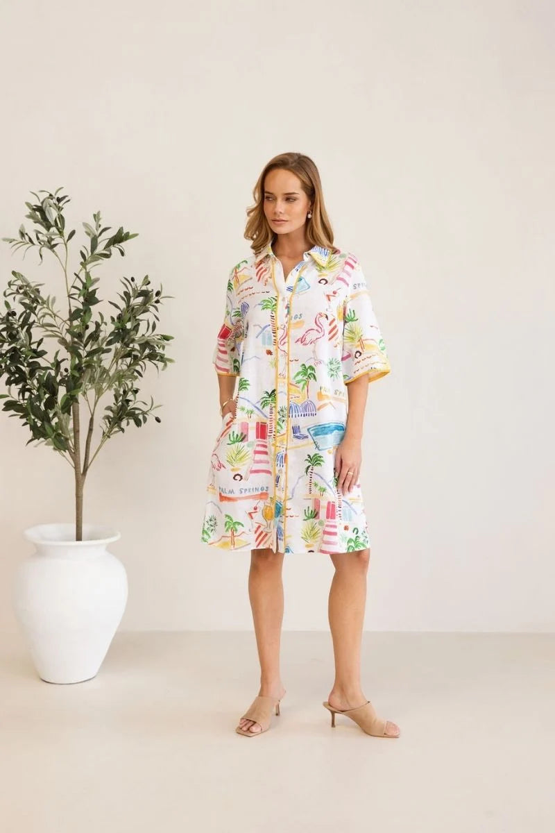 Linen Shirtmaker/Trim - Palm Springs