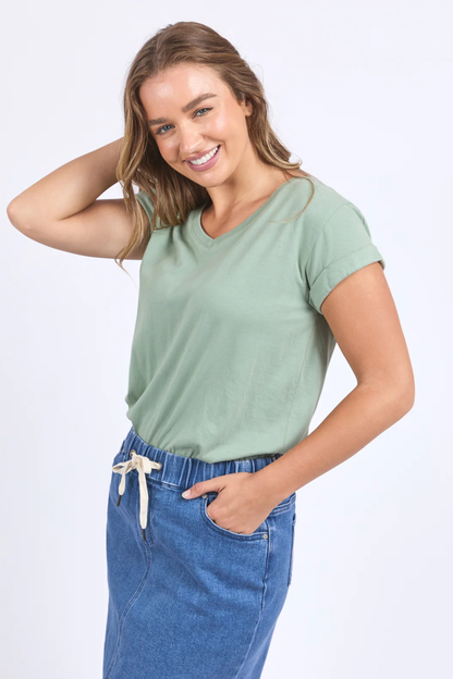 Foxwood Manly Vee Tee - Iceberg Green