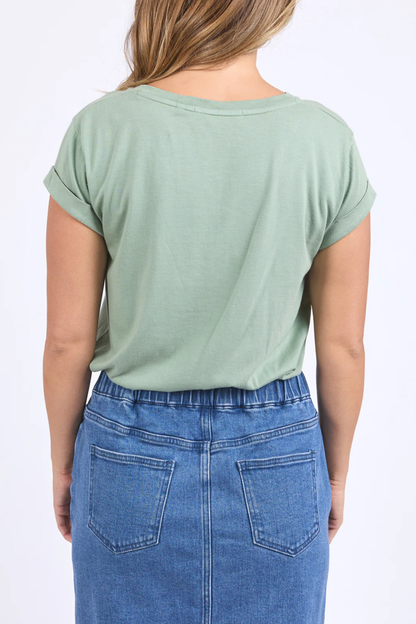 Foxwood Manly Vee Tee - Iceberg Green