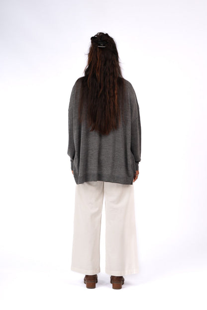 Manuel Australian Merino Sweater - Grey