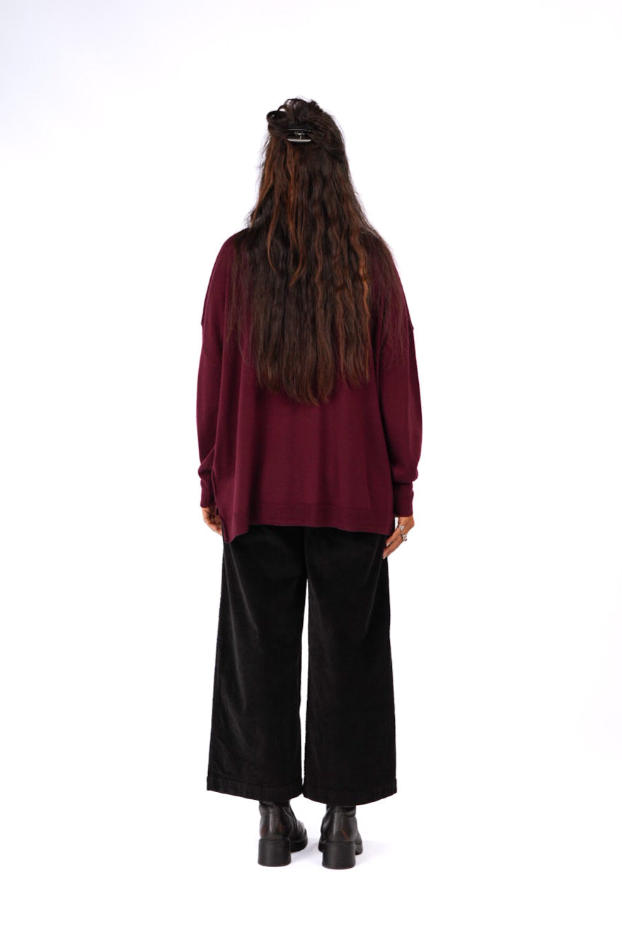 Manuel Australian merino Sweater - Plum