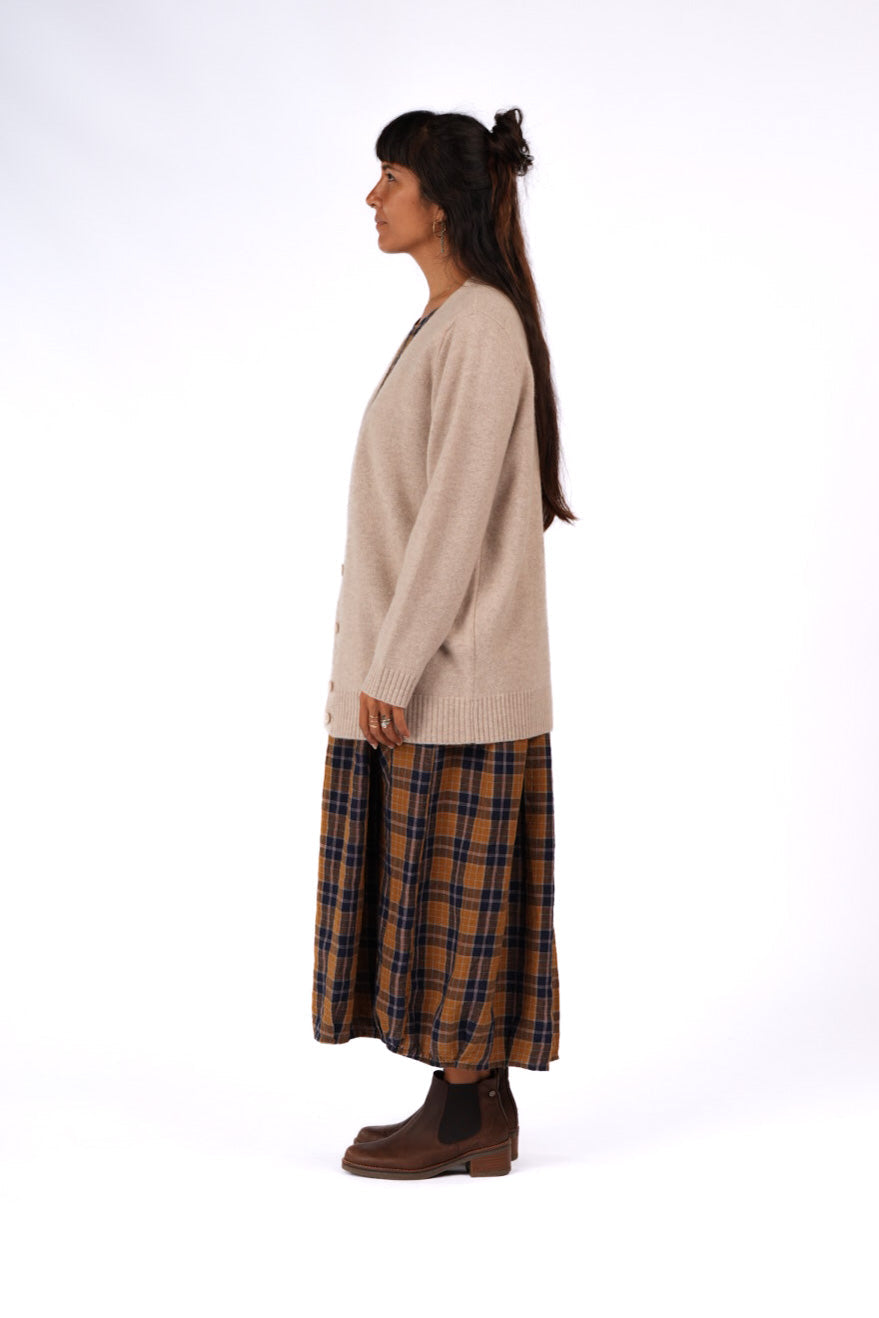 Patou Pure Lambswool Cardigan - Light Oat