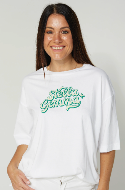 Porter Tee - White Vintage Logo