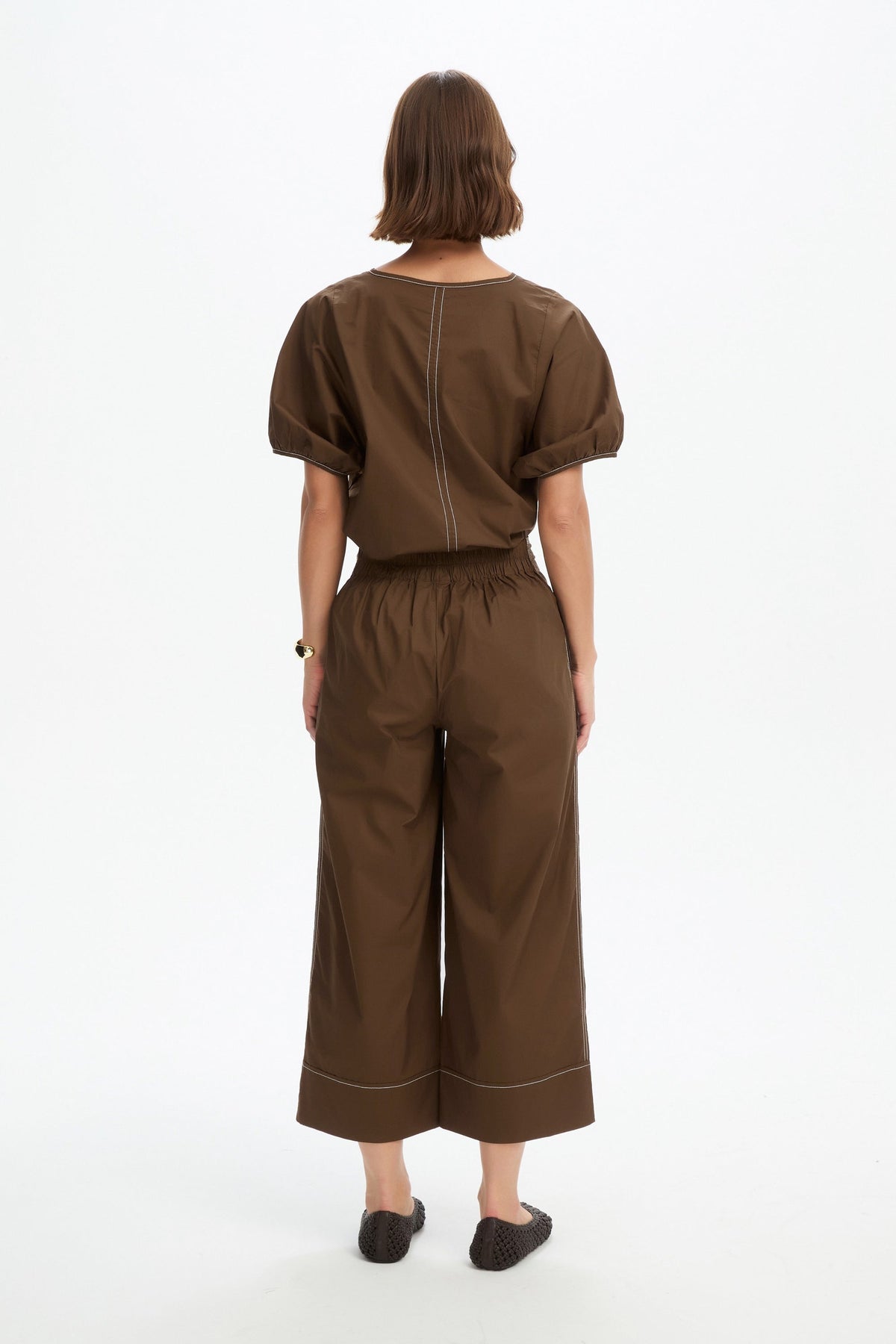 Classic Contrast Pant - Chocolate