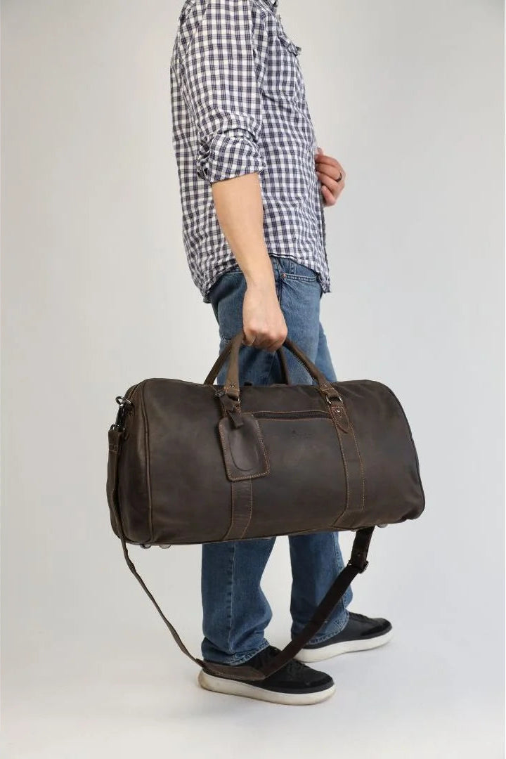 Wilson Leather Weekend Bag - Brown