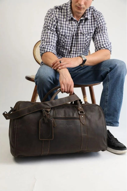Wilson Leather Weekend Bag - Brown