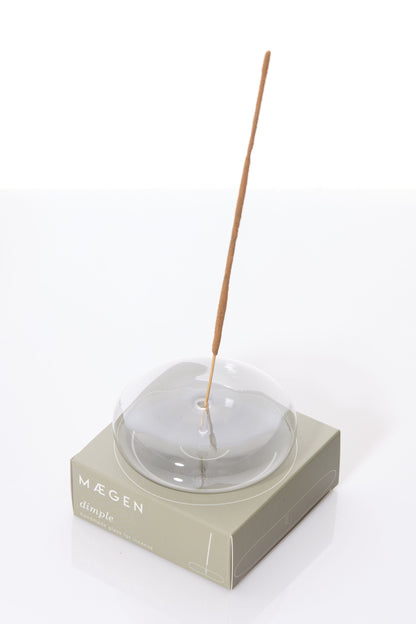 Dimple Hand Blown Glass Incense Holder