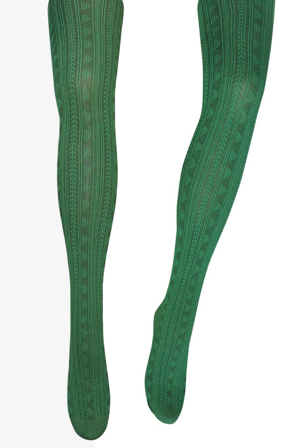 'Summer' Cotton Tights - Green