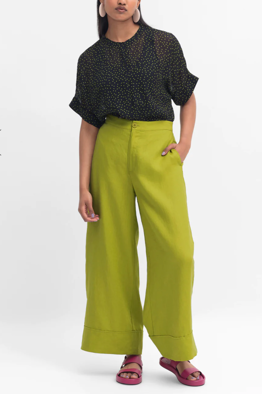 Anneli Light Pant - Lime