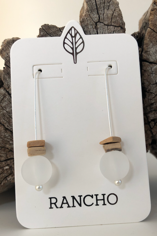 Clear Resin Hook Earrings 1019