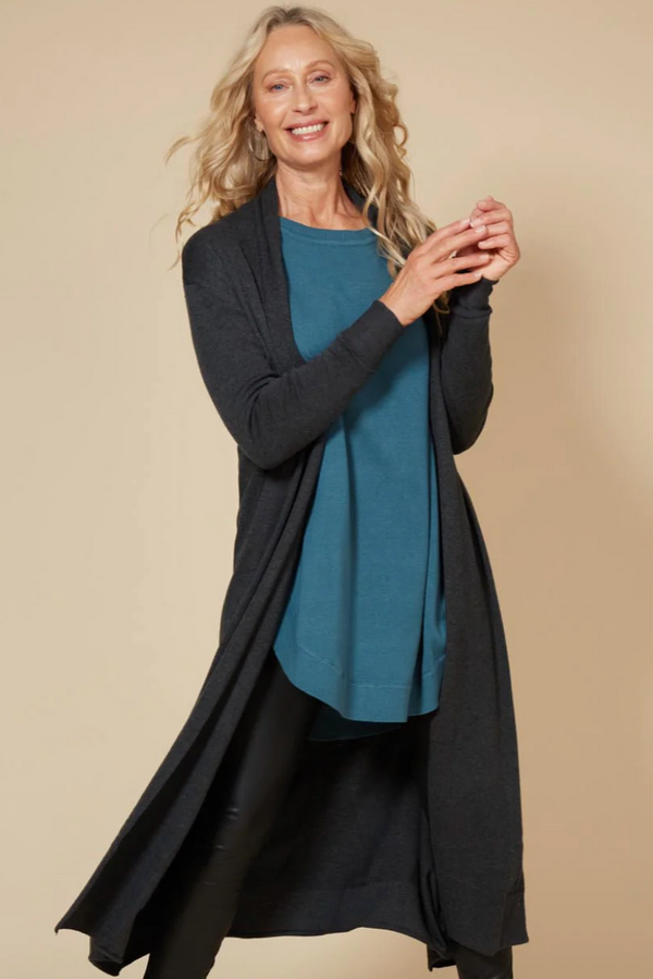 Cleo Longline Cardigan -  Fossil