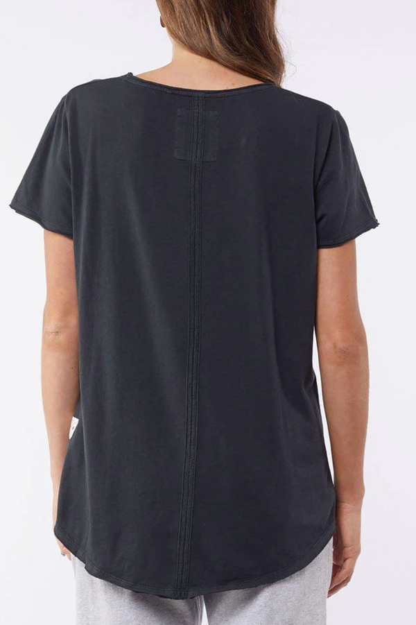 Fundamental Vee Tee - Washed Black