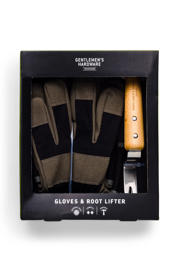 Leather Gloves & Root Lifter