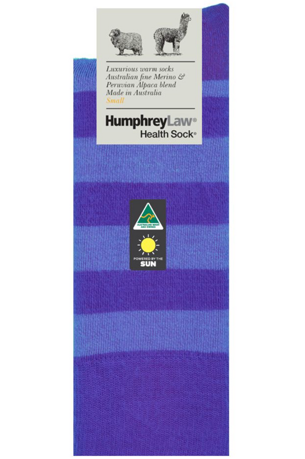 Alpaca/Merino Stripe Sock - Violet