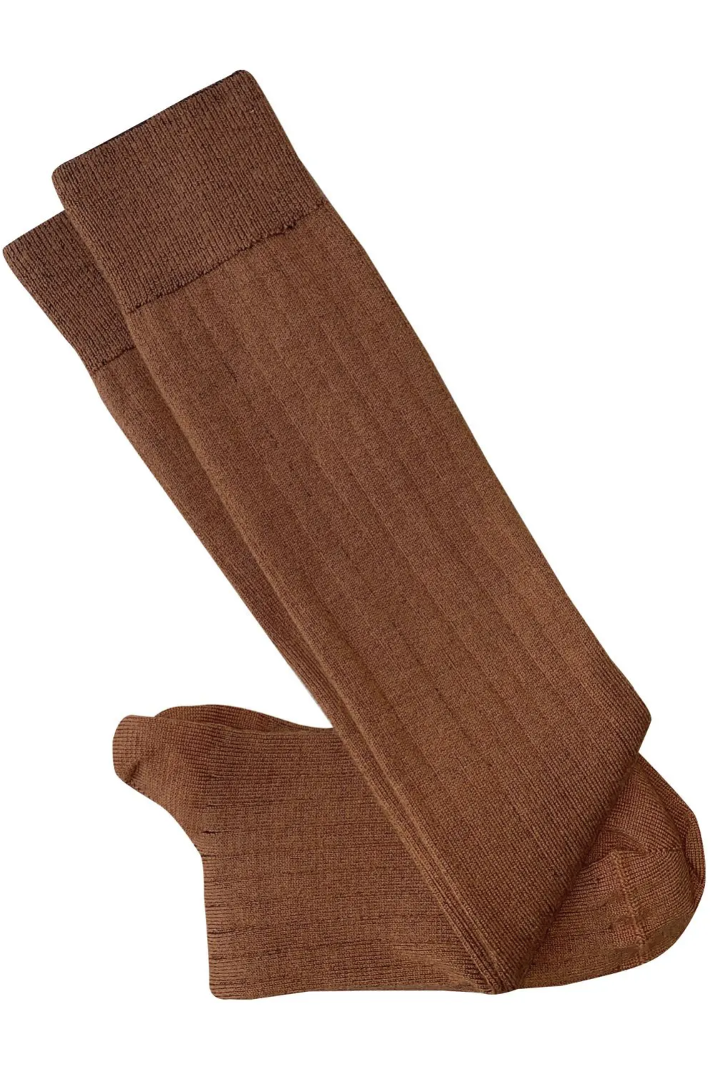 Long Rib Wool Socks - Paprika