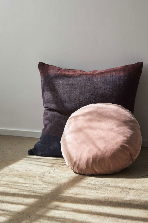 Velvet Round Cushion-Heather