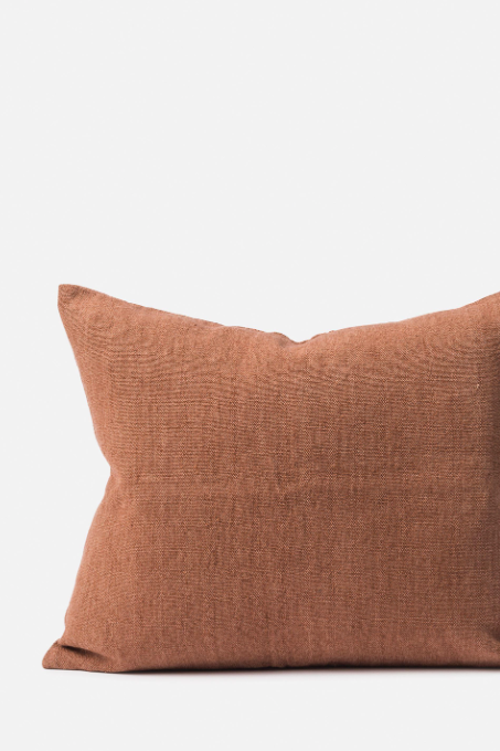 Linen/Jute Cushion - Rose