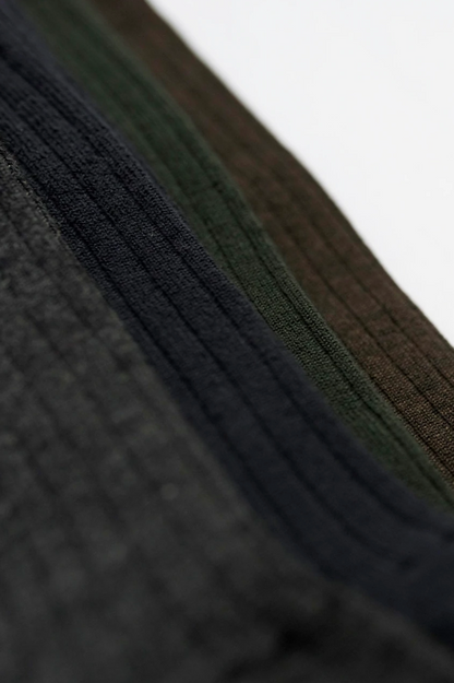 Praha Wool Ribbed Socks