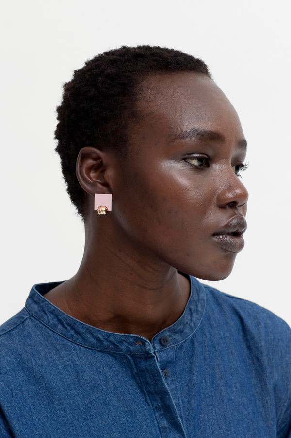 Indir Stud Earring -  Floss Pink