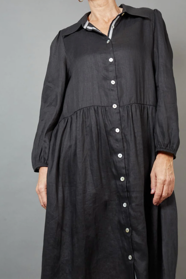 Studio Midi Shirt Dress - Ebony