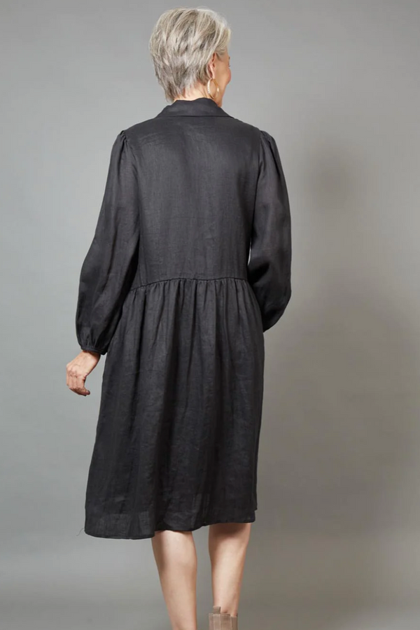 Studio Midi Shirt Dress - Ebony
