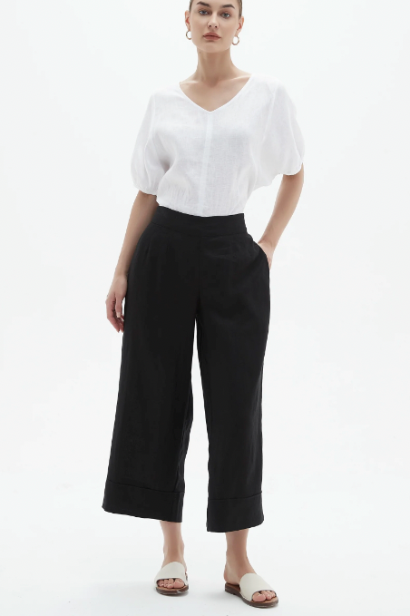 Classic Linen Pant - Black