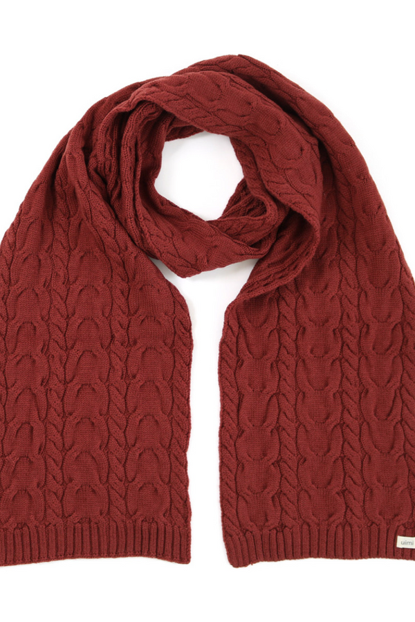 Valentina Cable Scarf - Sangria