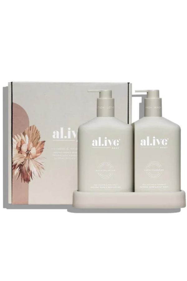 Alive Wash & Lotion Duo + Tray - Sea Cotton & Coconut