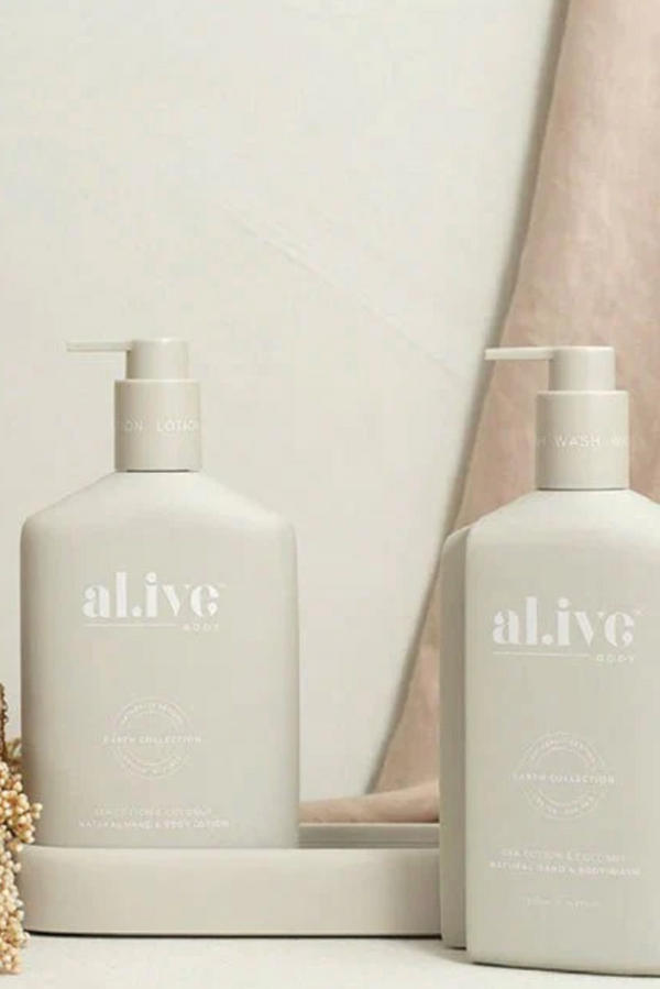 Alive Wash & Lotion Duo + Tray - Sea Cotton & Coconut