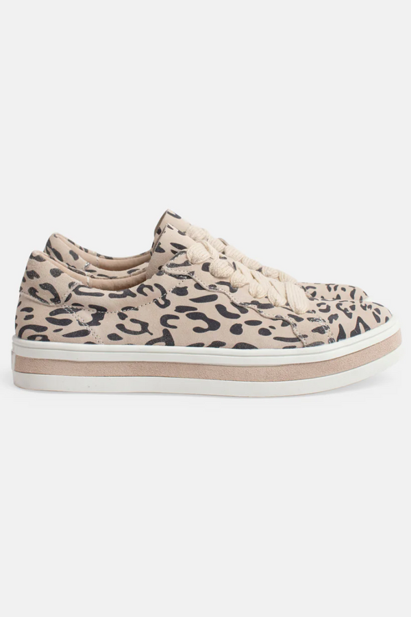 Sass Leather Sneaker - Almond Leopard