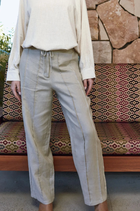 Wintour Pleat Pant - Peyote