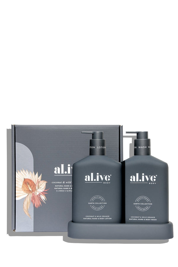 Alive Wash & Lotion Duo + Tray - Coconut & Wild Orange